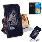 For Xiaomi Redmi Note 9 Pro Colored Drawing Horizontal Flip Leather Case with Holder & Card Slot & Wallet(Lion)