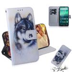 For Nokia 1.3 Colored Drawing Horizontal Flip Leather Case with Holder & Card Slot & Wallet(White Wolf)