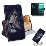 For Nokia 1.3 Colored Drawing Horizontal Flip Leather Case with Holder & Card Slot & Wallet(Lion)