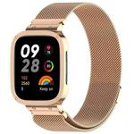 For Xiaomi Redmi Watch 3 / Mi Watch Lite 3 2 in 1 Milan Metal Watch Band with Watch Frame(Rose Gold)