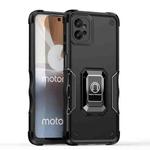 For Motorola Moto G32 Non-slip Shockproof Armor Phone Case with Ring Holder(Black)