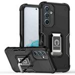 For Samsung Galaxy A54 Non-slip Shockproof Armor Phone Case with Ring Holder(Black)