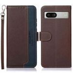 For Google Pixel 7a KHAZNEH Litchi Texture Leather RFID Phone Case(Brown)