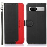 For Google Pixel 7a KHAZNEH Litchi Texture Leather RFID Phone Case(Black)