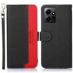For Xiaomi Redmi Note 12 4G Global KHAZNEH Litchi Texture Leather RFID Phone Case(Black)
