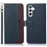 For Samsung Galaxy M14 5G KHAZNEH Litchi Texture Leather RFID Phone Case(Blue)