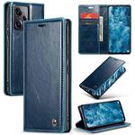 For Xiaomi Redmi Note 12 Pro 5G / Poco X5 Pro CaseMe 003 Crazy Horse Texture Leather Phone Case(Blue)