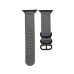 Black Buckle Canvas Watch Band For Apple Watch Series 8&7 41mm / SE 2&6&SE&5&4 40mm / 3&2&1 38mm(Grey)