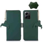 For Xiaomi Redmi Note 12 4G Global Genuine Leather Magnetic RFID Leather Phone Case(Green)
