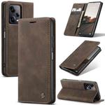 For Xiaomi Redmi Note 12 Pro+ 5G CaseMe 013 Multifunctional Horizontal Flip Leather Phone Case(Coffee)