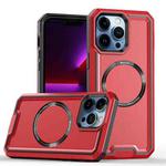 For iPhone 14 Plus Armour Two-color MagSafe Magnetic TPU + PC Phone Case(Red)
