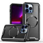 For iPhone 11 Pro Max Armour Two-color MagSafe Magnetic TPU + PC Phone Case(Black)