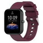 For OnePlus Nord Steps Style Silicone Watch Band(Wine Red)