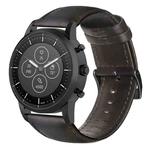 For Fossil Hybrid Smartwatch HR Oil Wax Genuine Leather Watch Band(Dark Brown)