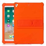 For iPad 6 (9.7 Universal) Tablet PC Silicone Protective Case with Invisible Bracket(Orange)