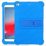 For iPad mini 5 / 4 Tablet PC Silicone Protective Case with Invisible Bracket(Dark Blue)