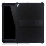 For iPad 10.2 / 10.5 Tablet PC Silicone Protective Case with Invisible Bracket(Black)