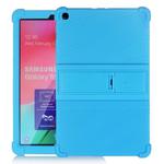 For Galaxy Tab A 10.1 (2019) T510 Tablet PC Silicone Protective Case with Invisible Bracket(Sky Blue)
