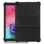 For Galaxy Tab A 10.1 (2019) T510 Tablet PC Silicone Protective Case with Invisible Bracket(Black)