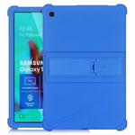 For Galaxy Tab S5e T720 Tablet PC Silicone Protective Case with Invisible Bracket(Dark Blue)