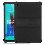 For Galaxy Tab S5e T720 Tablet PC Silicone Protective Case with Invisible Bracket(Black)