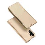 For Samsung Galaxy A14 4G DUX DUCIS Skin Pro Series Flip Leather Phone Case(Gold)