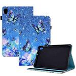 For Lenovo Tab M10 HD 2nd Gen Colored Drawing Stitching Elastic Band Leather Smart Tablet Case(Butterfly)