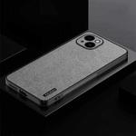 For iPhone 14 TPU + PC + PU Tree Texture Shockproof Full Coverage Protective Phone Case(Grey)
