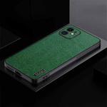 For iPhone 12 TPU + PC + PU Tree Texture Shockproof Full Coverage Protective Phone Case(Green)