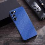 For Samsung Galaxy S23+ 5G Cloth Texture PU + TPU Phone Case(Blue)