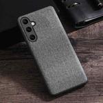 For Samsung Galaxy A14 / A34 Cloth Texture PU + TPU Phone Case(Grey)