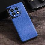 For OnePlus Ace 2 Cloth Texture PU + TPU Phone Case(Blue)