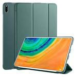 For Huawei MatePad Pro 10.8 inch 3-folding Horizontal Flip PU Leather + Shockproof Honeycomb TPU Case with Holder(Pine Green)