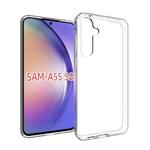 For Samsung Galaxy A55 5G Waterproof Texture TPU Phone Case(Transparent)