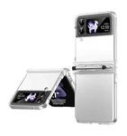 For Samsung Galaxy Z Flip4 5G Macaron Three-piece Set Phone Case with Stylus(Transparent)