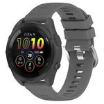 For Garmin Forerunner 265 22mm Solid Color Silicone Watch Band(Dark Grey)