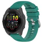 For Garmin Forerunner 265 22mm Solid Color Silicone Watch Band(Pine Green)