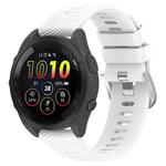 For Garmin Forerunner 265S 18mm Solid Color Silicone Watch Band(White)