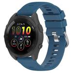 For Garmin Forerunner 265S 18mm Solid Color Silicone Watch Band(Blue)