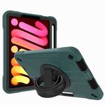 360-degree Rotating Holder Tablet Case with Wristband For iPad Air 10.9 2022/2020 / Pro 11 2021/2020(Green + Black)