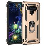 For LG Stylo 6 Shockproof TPU + PC Protective Case with 360 Degree Rotating Holder(Gold)