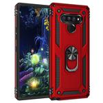 For LG Stylo 6 Shockproof TPU + PC Protective Case with 360 Degree Rotating Holder(Red)