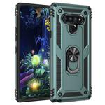 For LG Stylo 6 Shockproof TPU + PC Protective Case with 360 Degree Rotating Holder(Green)