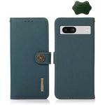 For Google Pixel 7A KHAZNEH Custer Texture RFID Genuine Leather Phone Case(Green)