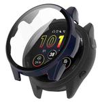 For Garmin Forerunner 265 PC + Tempered Glass Film Integrated Watch Protective Case(Ink Blue)