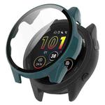 For Garmin Forerunner 265 PC + Tempered Glass Film Integrated Watch Protective Case(Pine Green)