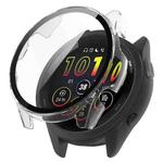 For Garmin Forerunner 265 PC + Tempered Glass Film Integrated Watch Protective Case(Transparent White)