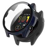 For Garmin Forerunner 265S PC + Tempered Glass Film Integrated Watch Protective Case(Ink Blue)