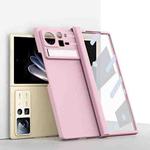 For Xiaomi Mix Fold 2 Macaron Hinge All-inclusive Folding Phone Case with Stand(Pink)