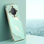 For Honor X9a 5G XINLI Straight Edge 6D Electroplate TPU Phone Case(Mint Green)